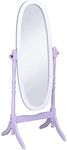 ORE International Oval Cheval Standing Mirror, Purple/White