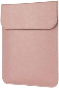 Allinside 13-13.3" Laptop Sleeve Compatible with MacBook Pro 14 2021 M1 (A2442)/ MacBook Air 13 2010-2017/ MacBook Pro 13 2010-2016, PU Leather Laptop Case, Pink