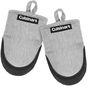 Cuisinart Mini Oven Mitts, 2-Pack, Neoprene Grip, Heat Resistant 350F