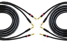 3 Meter Pair of Mogami 3082 Superflexible Coaxial 15 AWG Audiophile Speaker Cables - Terminated With Gold Plated Banana Connectors - (2 Cables, 3 Meter Each & 2 Banana plugs on each end)