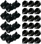 WINMAU Rhino Extra Thick Black Dart Flights - 10 sets per pack (30 dart flights in total)