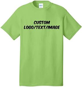 INK STITCH Unisex PC54 Custom Design Your Own Cotton Short Sleeve Tshirts - Lime (3XL)