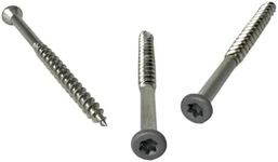 Ceta Painted Head Decking Screw for Composite Decking, Colour Matched Screw, Coloured Screw, 4.2 x 55mm Stainless Steel Colour Coded Screw, 5 Colours, Pack of 50. (Grey (RAL7042))