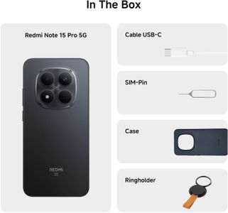 XIAOMI Redmi Note 15 Pro 5G Smartphone, 12+512GB, 200MP Camera, 6.83" AMOLED, Black