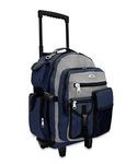 Everest Deluxe Wheeled Backpack, Navy/Gray/Black, One Size