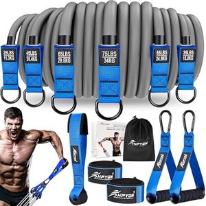 HPYGN Resistance Bands for Working Out，Heavy Exercise Bands Resistance Bands Set with Handles, Door Anchor, Legs Ankle Straps for Heavy Resistance Training, Fitness Weights Work Out at Home