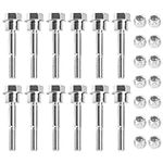 12 Pack 580790401 588077502 Shear Pin Bolts and Nuts Kit, Compatible with Craftsman, Husqvarna, Poulan, Poulan Pro, AYP 2 Stage Snow Blowers, Fits for 192090, 532187494,532192090,532188243, 588077501
