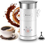 Huogary Electric Milk Frother and Steamer - 4 in 1 Automatic Milk Steamer, 300ml/10.1oz Hot& Cold Foam Maker and Milk Warmer for Latte, Cappuccinos, Macchiato (White)