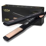 VEGA PROFESSIONAL Pro Nano Rose Gold Hair Straightener with Ultra Fast 20 Secs Heat Up, Titanium Floating Plates, Adjustable Temperature, (VPPHS-01)