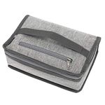 FlowFly Small Insulated Lunch Box Portable Soft Bag Mini Cooler Thermal Meal Tote Kit with Handle for Work & School, Heather Grey