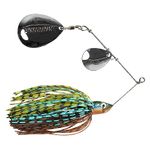 Lunkerhunt Spinnerbait for Bass Fishing, Emits High Vibration | Freshwater Spinning Fishing Lure | Impact Ignite - Willow Leaf Spinnerbait (Cabbage) Small