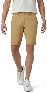 Maleno Men’s Straight Fit Knee Length Auto Fit Waist Band Cotton Lycra Blend Chino Shorts | Half Pants | Nicker | Stretchable Lounge Wear (Short_BREEZA2_Camel_30)