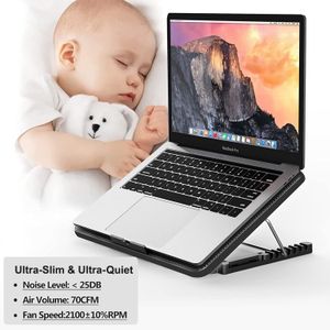 LIANGSTAR Laptop Cooling Pad – Blue, Adjustable Fan Cooler