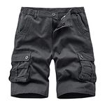 APTRO Men's Cargo Shorts Outdoor Casual Cotton Shorts D04 Grey 36