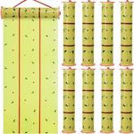 Qualirey 8 Rolls Giant Sticky Fly Traps 183 Feet Adhesive Fly Paper Fruit Fly Traps Outdoor Indoor Fly Strips Sticky Hanging Fly Tapes Gnat Bug Catcher Pest Killer for Garage Greenhouse Barn Stable