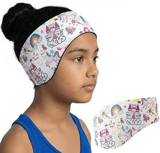 Earvolution Ear Band-It Ultra Premium Swimming Headband - Invented by Ear, Nose, and Throat Physician - Anti-Slip Neoprene Keeps Water Out, Holds Earplugs in - Large Princess Swim Headband