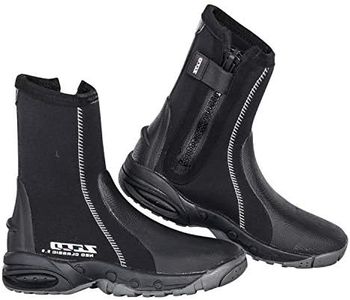 ZCCO 5mm Neoprene Diving Boots with Anti-Slip Rubber Sole, Scuba Snorkeling Boots for Water Sports, Black (black, 6)