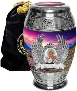 Heaven on Earth Personalized Cremation Urn for Adult Male Ashes - Handcrafted Decorative Urn - Extra Large Capacity