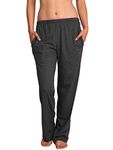 Jockey Women's Cotton Relaxed Pant (1305-0105-CHAML_Grey_Medium)