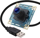 ELP 8MP USB Camera Webcam,180 Degree Lens USB with Cameras,Plug and Play 2448P USB Camera Module,IMX179 USB UVC Web Camera compatible for Mac/Linux/Raspberry Pi PC Web Mini Camera USB8MP02G-L180