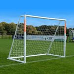 Progoal Garden Football Goals (8x6) - 6x4, 8x6 or 12x6 Football Goals for the Garden with Football Net Included. 70mm Reinforced uPVC Goal Posts for Garden & Training with Locking Parts.