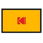 KODAK Projector Screen | 120” Fixed Frame Home Projection Screen with Black Velvet Frame, Durable PVC & Wall Mount Kit | 160° View Angle, 16:9, 1.1, Full HD 4K 8K & Active 3D Ready