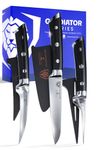 DALSTRONG Fruit & Vegetable Paring Knife Set - 3 Piece - Gladiator Series Elite - Forged German High-Carbon Steel - Sheaths Included - Carving and Detail Knives Set - Kitchen Knife - NSF Certified