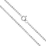 Sterling Silver Diamond-Cut Ball Bead Chain 1.5mm 925 Italy Dog Tag Necklace 20 (2827-20)