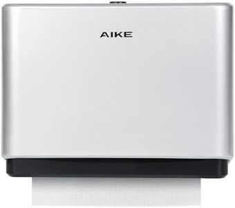 AIKE Wall Mount Paper Towel Dispenser, Fit Multifold Paper Towel Folded Size 10"x3.1" or Smaller, 200 Sheets Capacity Silver Finish