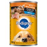 PEDIGREE Choice Cuts in Sauce Adult Wet Dog Food Canned with Real Chicken, 630g (12 Pack)