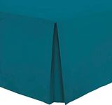 Comfy Nights Plain Pollycotton Percale Pleated Platform Base Valance (Single, Teal)