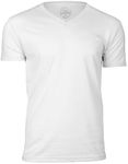 True Classic Tees, Premium Fitted Men's T-Shirt, V Neck, White Tee Single, 3X-Large