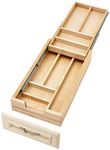 Rev-A-Shelf 4WTCD-15SC-1-Small Double Tiered Cutlery Drawer with Soft-Close Slides, Natural