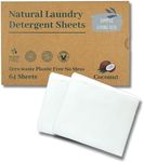 Simple Living Eco Laundry Detergent Sheets UK Simplify Your Laundry with Compact Laundry Sheets Detergent Eco Washing Detergent Sheets Non Bio & Skin-Friendly Travel Wash (64 Sheet Pack, Coconut)