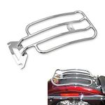 TiCoast Motorcycle Luggage Rack Carrier Support Shelf Fits Rear Solo Seat for Harley-Davidson Heritage Softail Classic & Softail Deluxe 00-17 Deluxe CVO 2015 (Chrome)