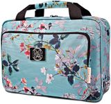 Bag&Carry Large Travel Hanging Toiletry Bag For Women - Folding Bathroom Toiletry Cosmetic Organizer - XL Hanging Travel Bag For Full Size Toiletries (teal)