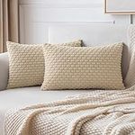 MIULEE Throw Pillow Covers Soft Cor