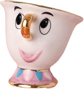 Tauras Beauty y el mejor servicio de té Mrs Potts TeaPot and Chip Mug Sculpture Ceramic Tea Service Figura (Conjunto 4)