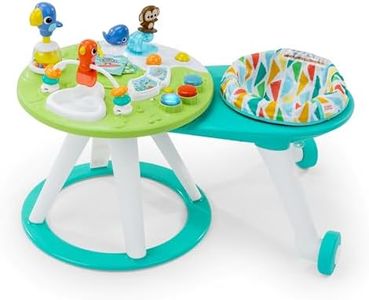 Bright Starts Around We Go 2-in-1 Baby Walker, Discovery Activity Center and Table, Tropic Cool, Ages 6 Months+