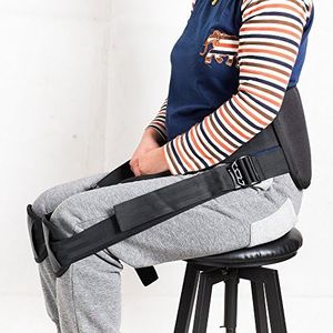 MELOTOUGH Support belt for better back whole day Back Pain Relief -Posture Correcting Harness & Relieve Sciatica, Keeps Back Straight While Seated, Suitable in Office or At Home or Outdoors (Black)