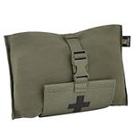 KRYDEX GEAR Tactical First Aid Bag, Tactical MOLLE Pouch Rip Away IFAK Pouch Universal EMT Emergency Multipurpose Waist Packbag (Ranger Green)