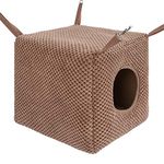 Niteangel Ferret Cozy Swing Hammock - Hanging Beds for Ferrets Rats Chinchilla Sugar Gliders or Other Small Animals (Chocolate)