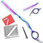 Hair Thinning Razor, Feather Styling, Hair Styling Razor, Multi Colour + 10 Spare refills