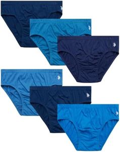 U.S. Polo Assn. Men?s Underwear ? Low Rise Briefs with Contour Pouch (6 Pack), Size Medium, Blue/Blue Print