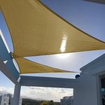 Sunny Guard 13' x 13' x 13' Sand Triangle Sun Shade Sail UV Block for Outdoor Patio Garden