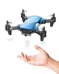 DEERC Drones with Camera for Adults, Kids, FPV 720P HD Video, Long Battery Life, Gravity Sensor, Foldable, Hobby RC Quadcopter, Suitable as Gifts for Boys, Girls, Beginner Adults, Blue