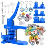 Nice2Have Button Maker Machine Multiple Sizes 1-1.25-2.25in - (500pcs Buttons,15pcs Bottle Openers,15pcs Fridge Magnets,15 Keychain Buttons, 500+ Free Designs,3 Circle Cutters) - Pin Maker Machine