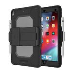 Griffin Survivor All-Terrain - Protective case for tablet - rugged - silicone, polycarbonate - black, clear - for Apple 10.5-inch iPad Air (3rd generation)