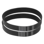 uxcell 2pcs 160J10 PJ V-Ribbed Belt 10 Ribs 16" Length x 0.92" Width x 0.14" Height, EPDM Poly V Belt, Multi Wedge Micro V Serpentine Belt