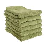 All Clad Premium Solid Dish Cloth Set: Highly Absorbent, Super Soft - 100% Turkish Cotton Terry Looped, 13"x14" Dish Towels for Cleaning & Drying Dishes, Pans, Glassware, or Counters, 6-Pack, Sage